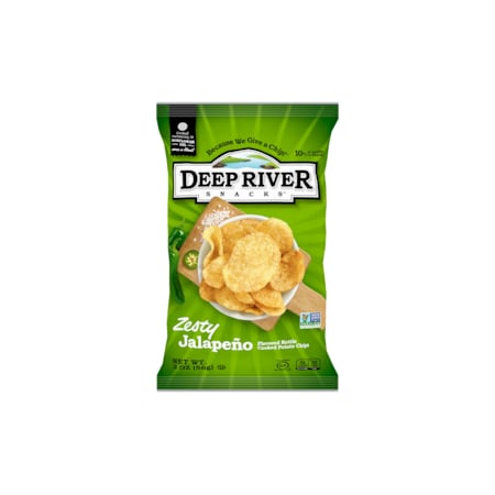 Deep River Snacks Kettle Potato Chip Zesty Jalapeno 2 oz., PK24 17116